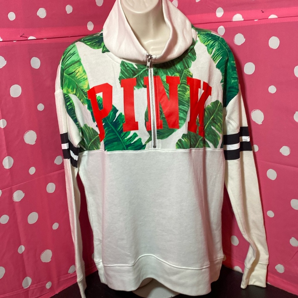 NWT S VS PINK long sleeve 1/4 zip